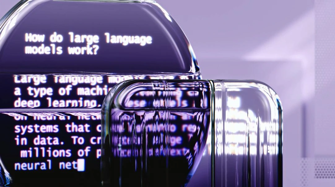 Blog image showing a note on how large language model works